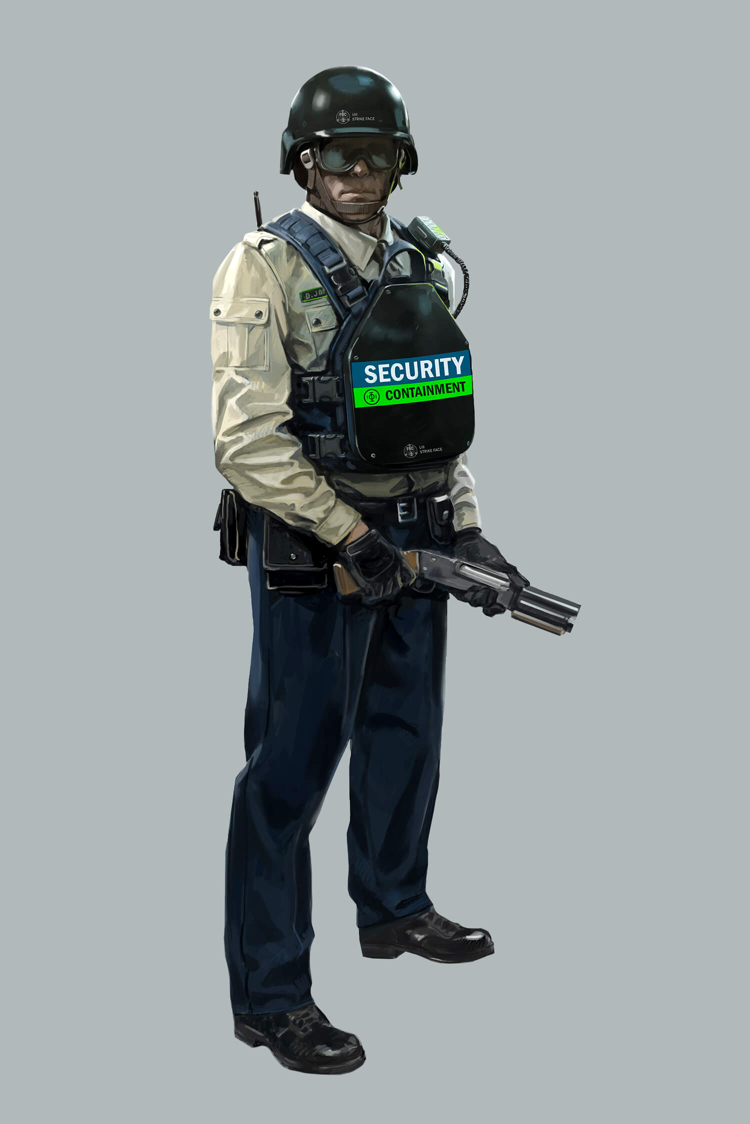 Control - Hiss corrupted security guard concept